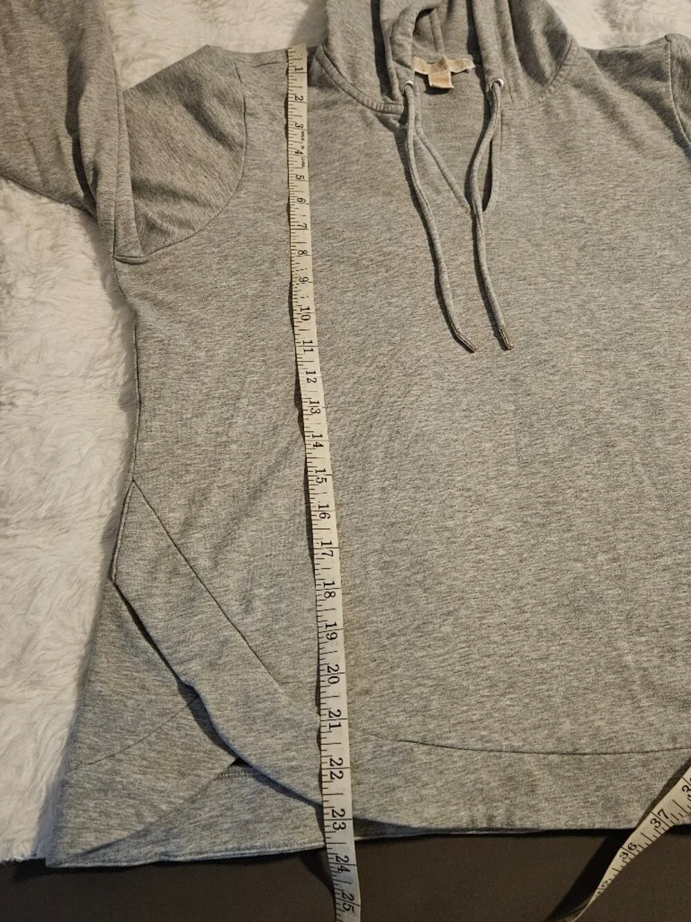 Michael Kors Gray Drawstring Hoodie Pullover Sweatshirt size L